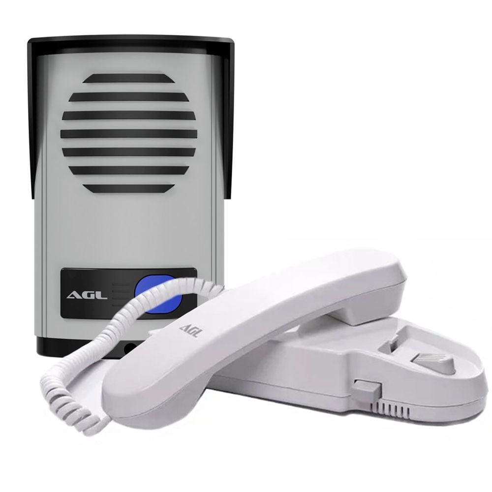 Kit Interfone Porteiro Eletrônico Alim. Interna Alumínio P20 AGL