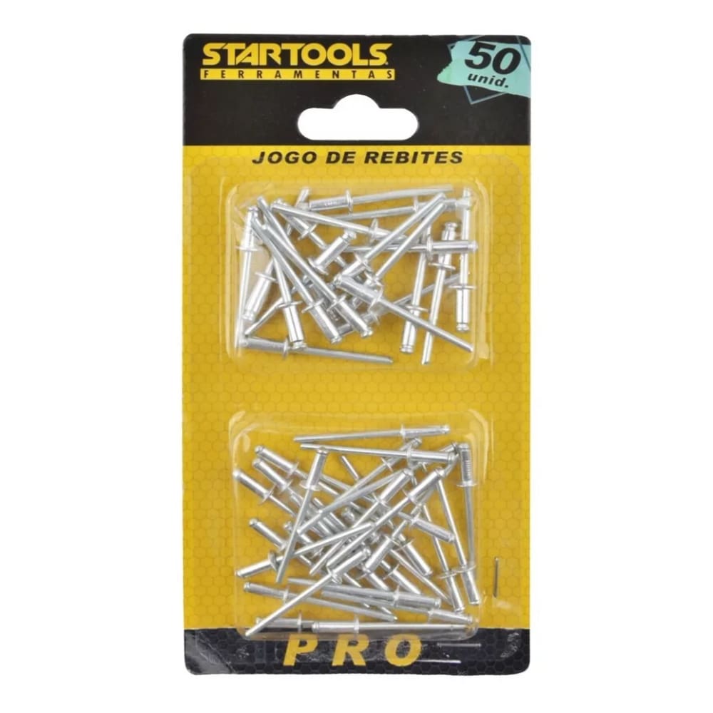 Jogo de Rebites Pro 50 Peças ¨20un 5x10mm & 30 um¨