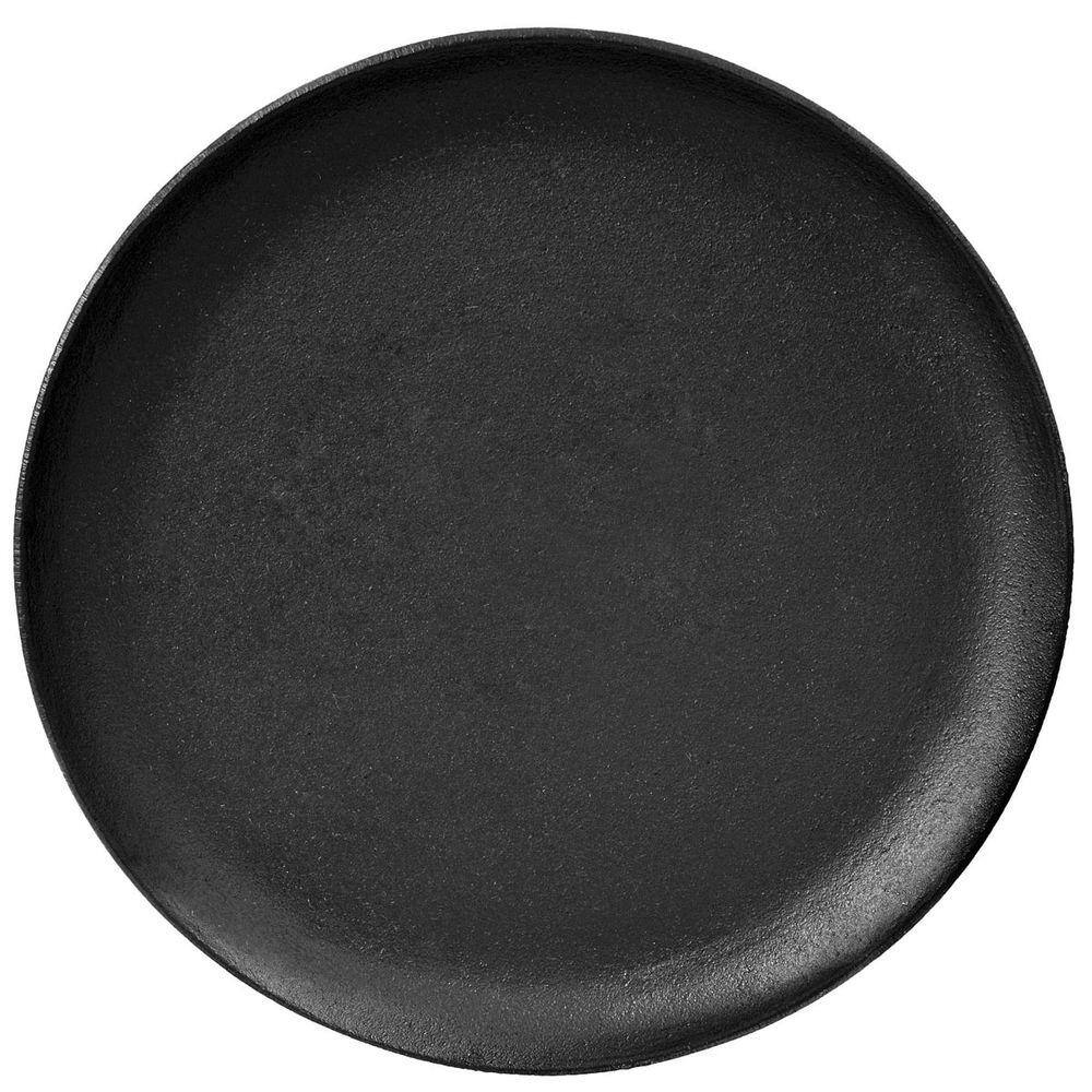 Prato Raso Redondo 24cm em Ferro Fundindo Panela Mineira Preto