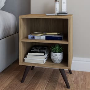 Mesa De Cabeceira Maitê 1 Prateleira Oak - Pnr Móveis