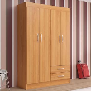 Guarda-roupa Solteiro Atalaia 4 Portas Cinnamomo - Evidencia Móveis
