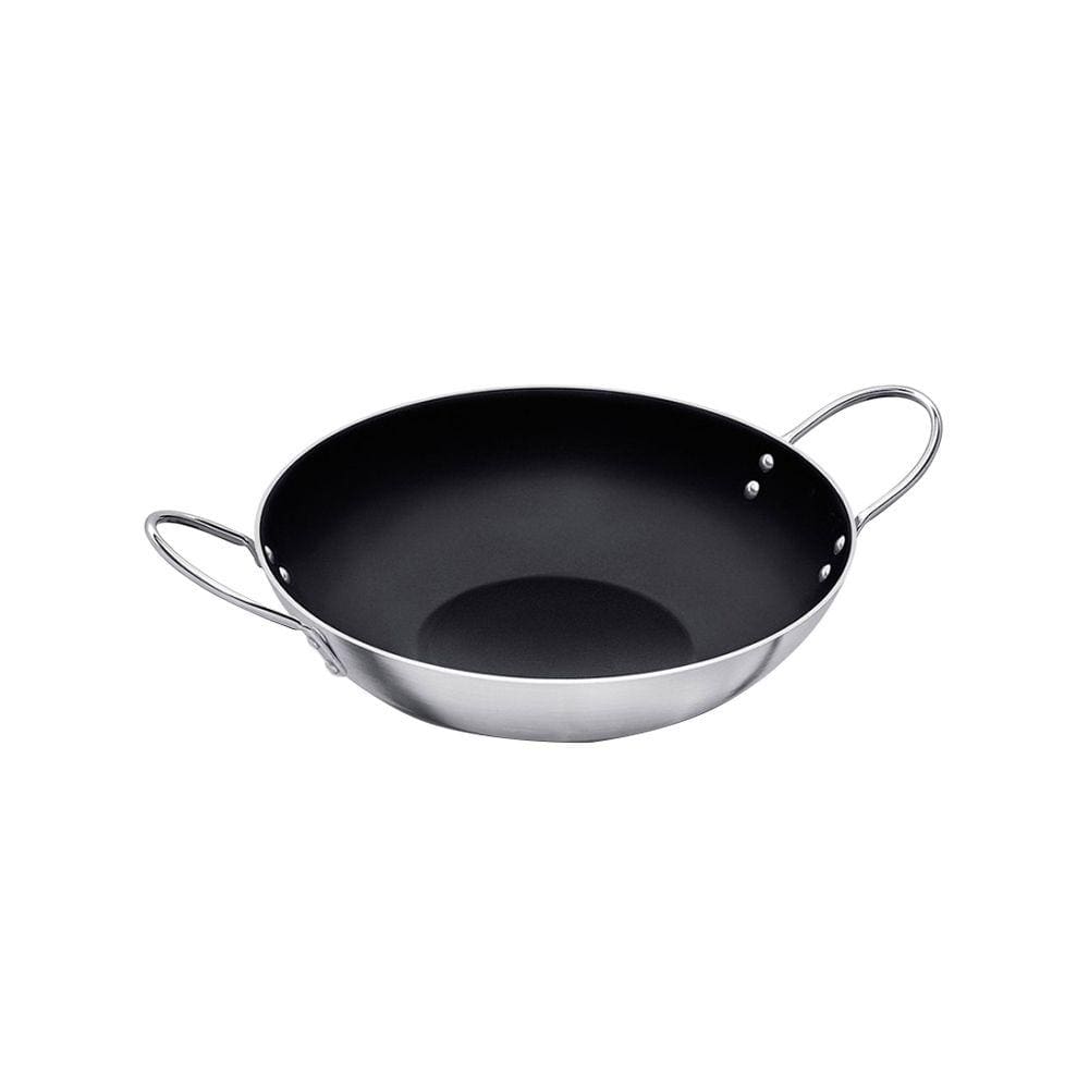 Frigideira WOK Antiaderente 30 cm com Asa Cromada ABC
