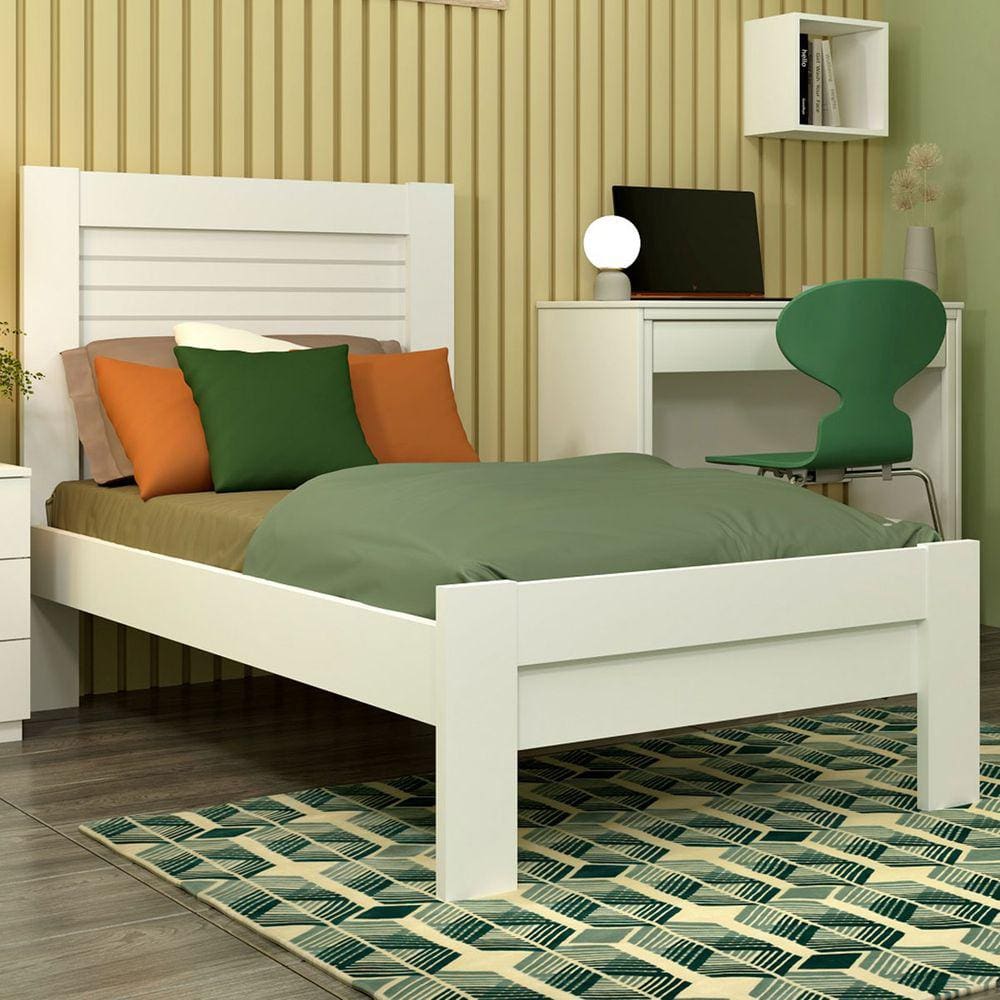 Cama Solteiro Safira Neve- Tcil Móveis
