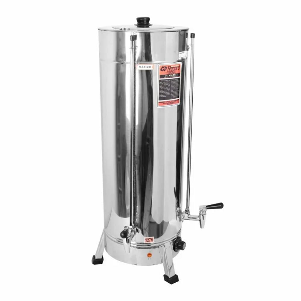 Máquina De Café Elétrica Redonda Aço Inox 8 Litros Record