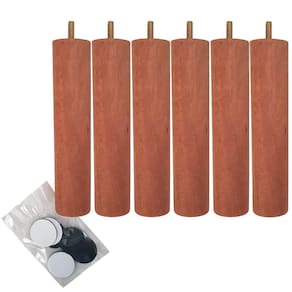 Kit 6 Pés De Madeira 20Cm Pe Para Cama Box Solteiro Pés Para Móveis Pé Palito