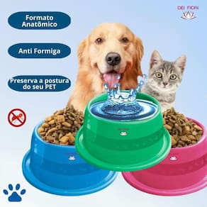 Comedouro/Bebedouro Para Gatos Cachorros 1000ml Anti Formiga