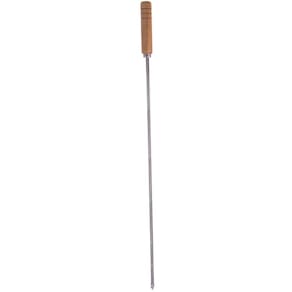 Espeto para Coração Churrasco Domama com Lâmina em Aço Inox e Cabo de Madeira 85cm