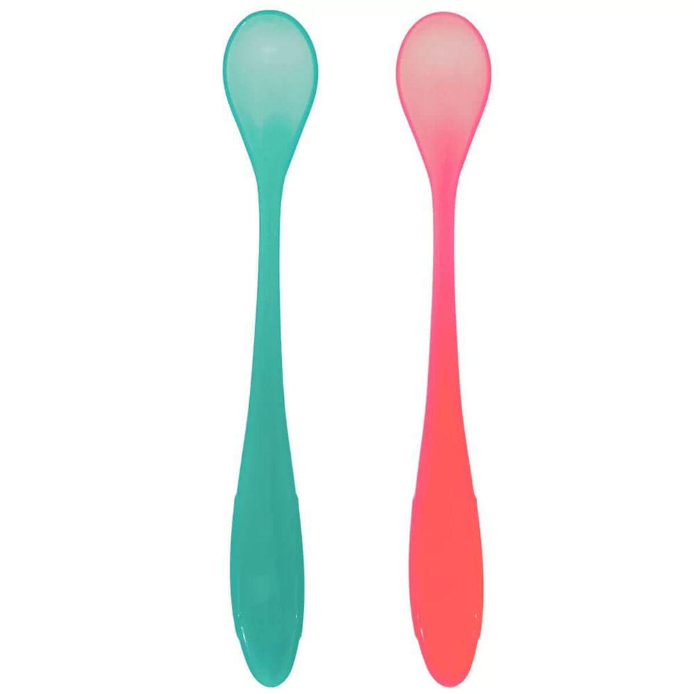 2 Colher para Introdução Alimentar Buba Termossensíveis Bebê Polipropileno Coloridas