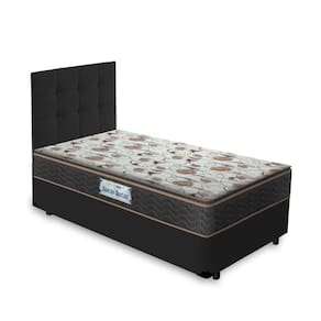 Cama Box + Cabeceira Cassis Preta e Colchão D45 Solteiro - Probel - Guarda-Costas Proforce Plus 88cm