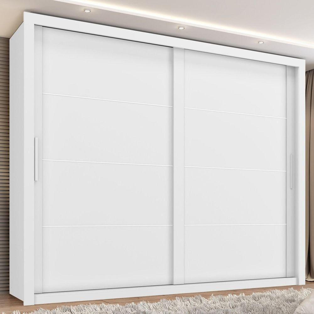 Guarda Roupa Casal 2 Portas 6 Gavetas Imperador Plus Zanzini Branco Absoluto
