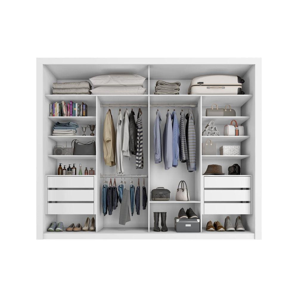 Guarda Roupa Casal 2 Portas 6 Gavetas Imperador | Casas Bahia