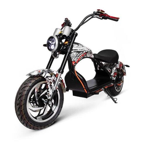 Venda de Moto Elétrica Scooter 2000W Vermelha Homologada para