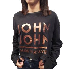 Camiseta Manga Longa Can You - John John - Preto - Shop2gether