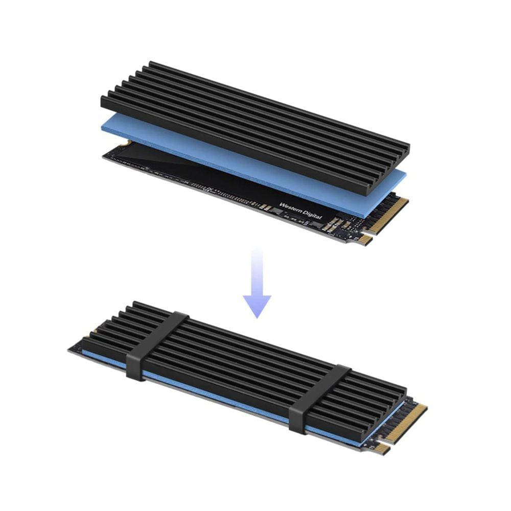 Dissipador Calor Alumínio Thermal Pad SSD M.2 2280 Nvme