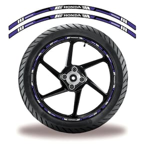 Adesivo Refletivo Friso Roda Moto Honda Azul Azul 2