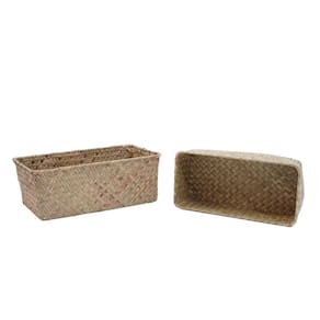 Kit 2 cestos organizadores multiuso decorativo seagrass - Oikos