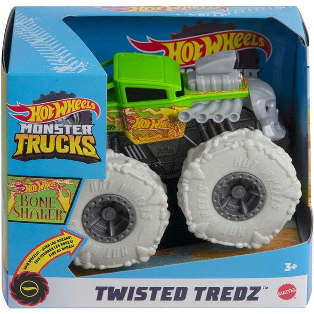 Carrinho - HW Monster Trucks Pneus - Bone Shaker MATTEL