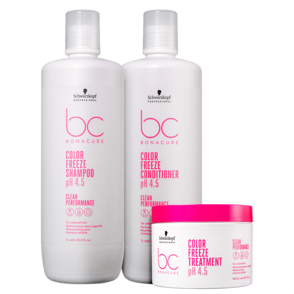 Kit Schwarzkopf Professional BC Bonacure Clean Performance Color Freeze Profissional Trio (3 Produtos)