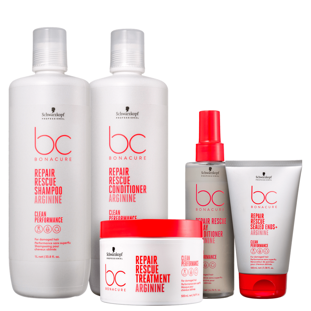 Kit Schwarzkopf Professional BC Bonacure Clean Performance Repair Rescue Pro Quinteto (5 Produtos)