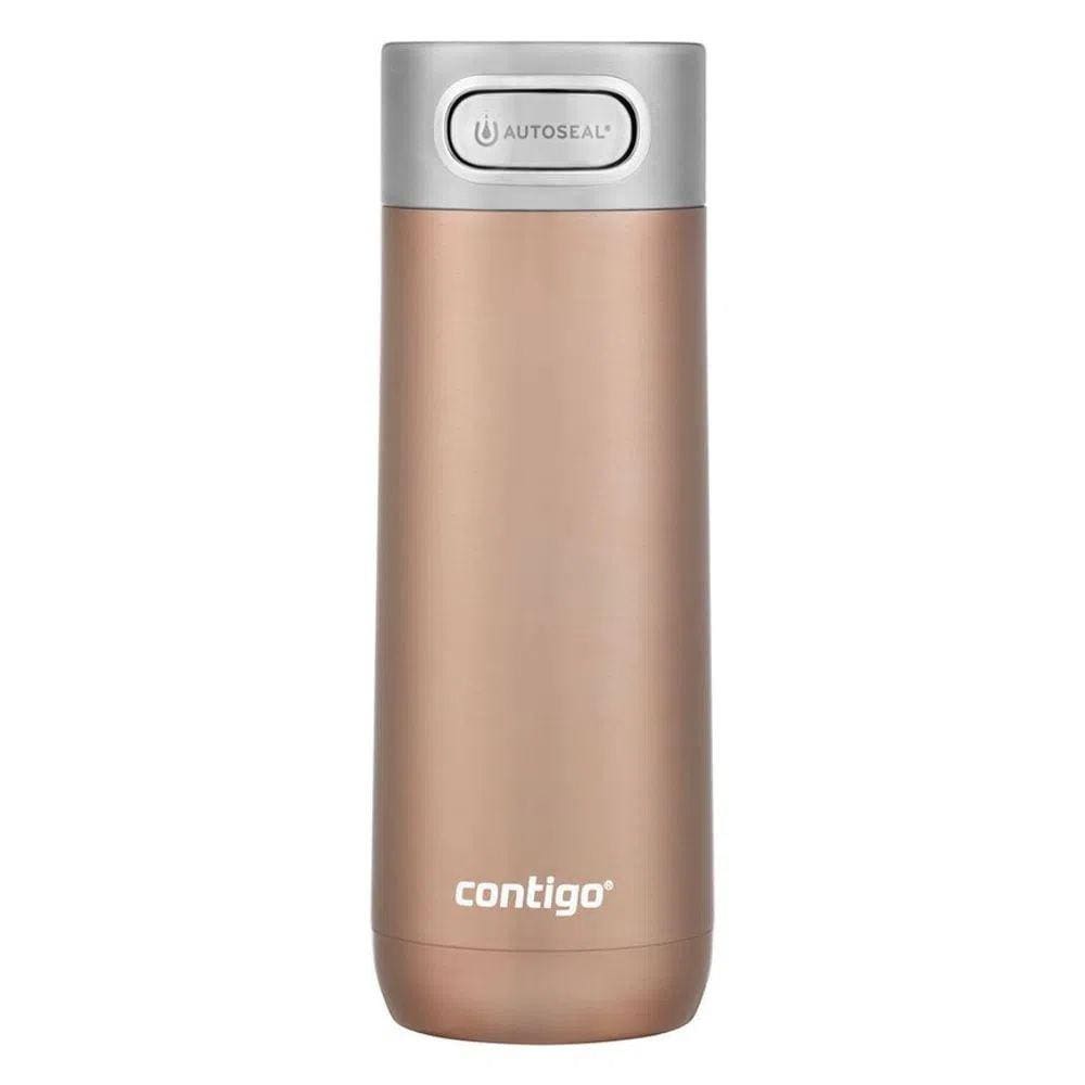 Copo Luxe Autoseal 473Ml Chardonnay/Preto/Inox