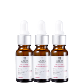 Kit Adcos Vitamina C 15 + Ácido Hialurônico (3 Produtos)