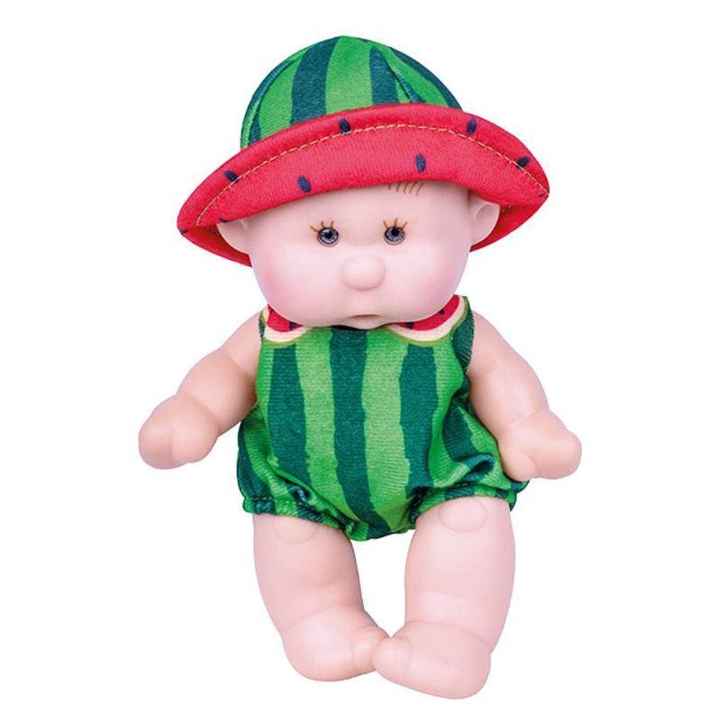 Boneca Bebe Com Cheirinho Fruity Baby Melancia Vinil 22 Cm