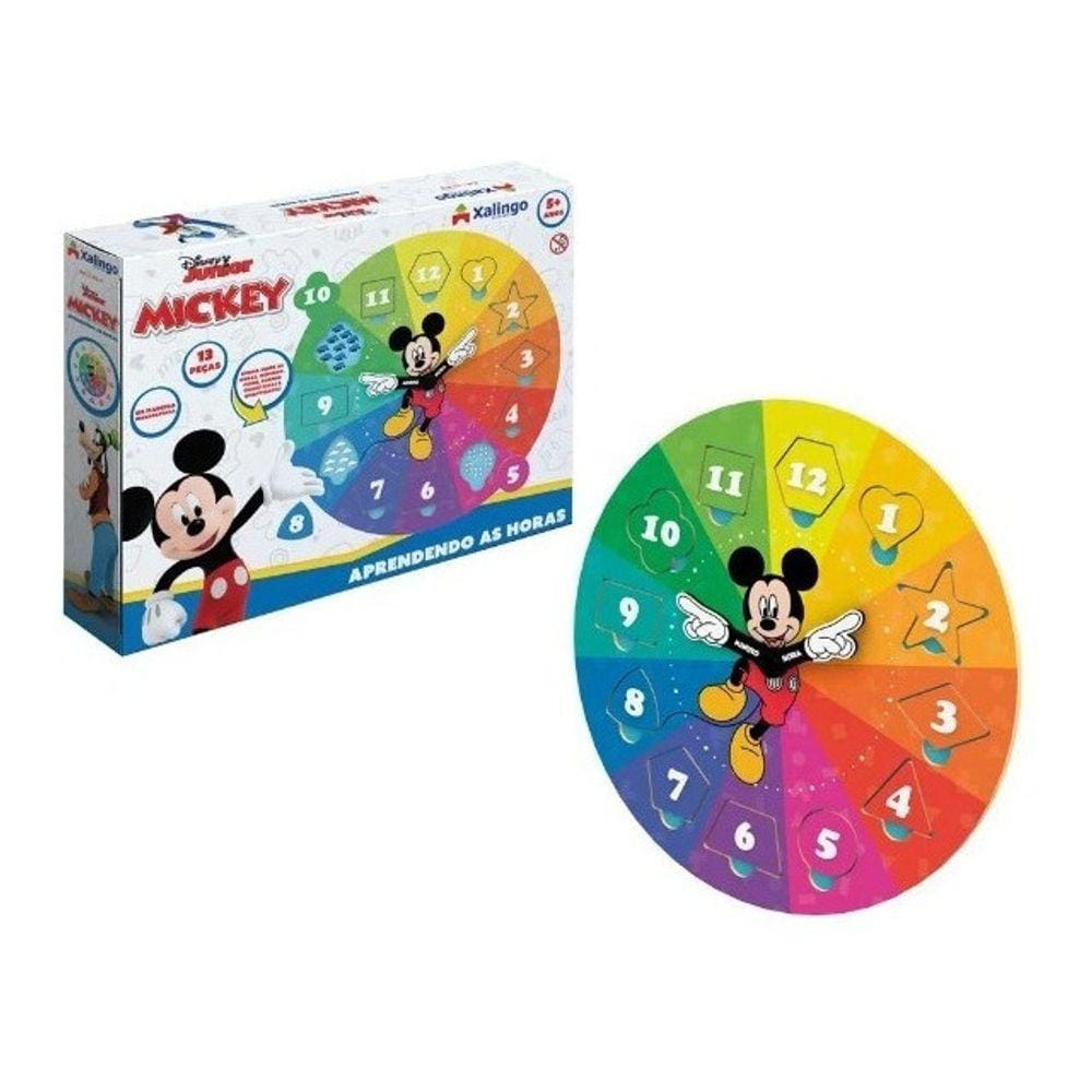 Aprendendo As Horas Com Relógio Do Mickey Mouse Pedagógico