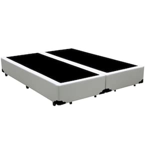 Base Box Blindado Casal Bipartido Homequeen Sintético Branco 40x138x188