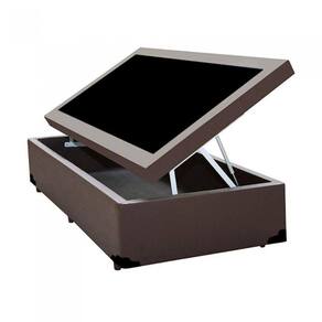 Cama Box Baú Solteirão Homequeen Corino Marrom 41x96x203