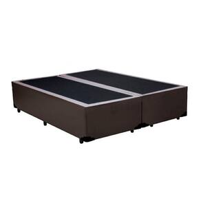 Base Box Blindado Casal Bipartido Extremo Reforçado Homequeen Sintético Marrom 40x138x188