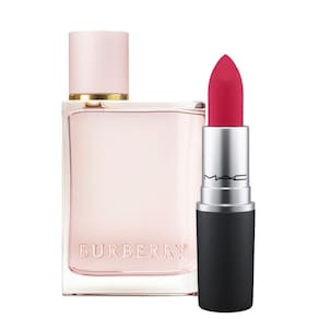 Kit Beleza na Web BURBERRY Her & M·A·C Powder Kiss