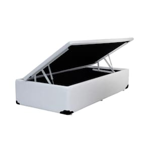 Cama Box Baú Solteirão Homequeen Sintético Branco 41x96x203
