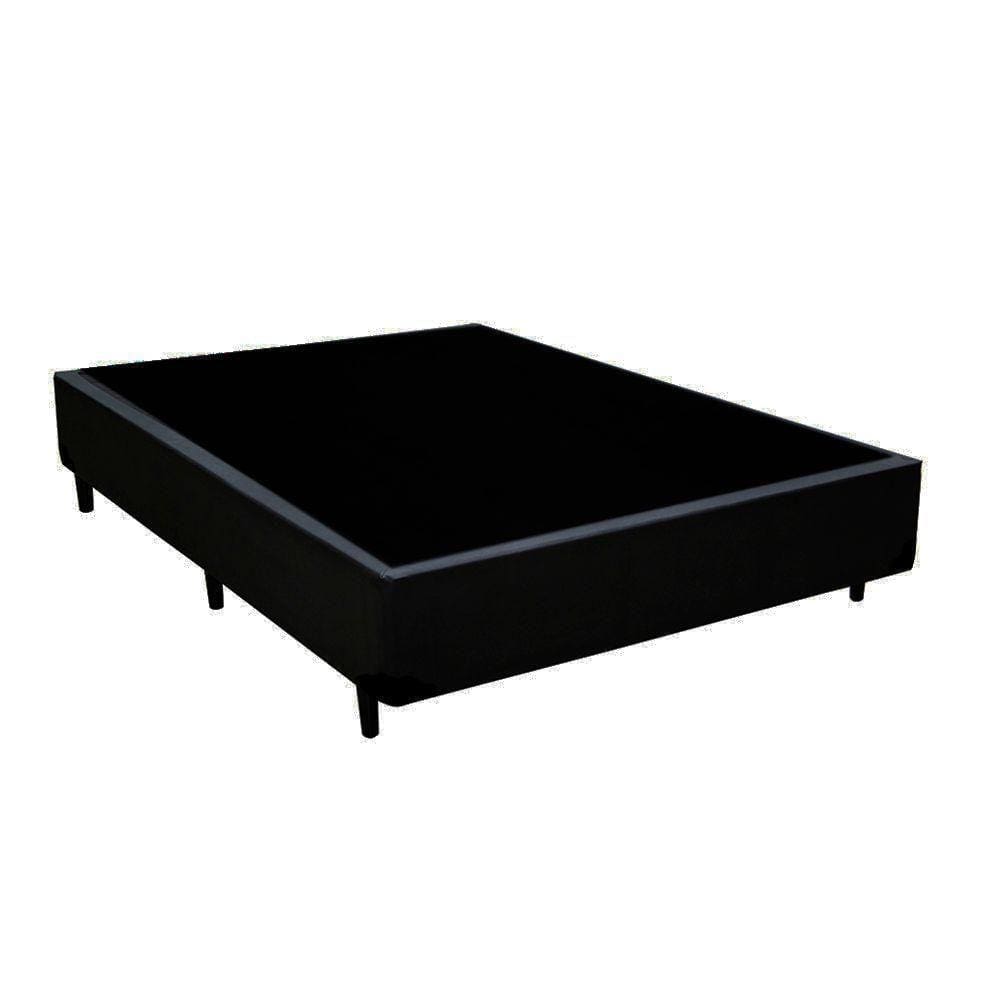 Base Box Casal Suede Extremo Reforçado Homequeen Preto 40x138x188