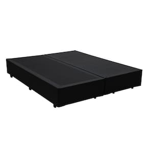 Base Box Casal Bipartido Extremo Reforçado Homequeen Sintético Preto 40x138x188