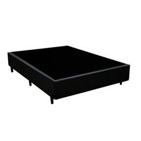 Base Box Casal Suede Extremo Reforçado Homequeen Preto 40x138x188