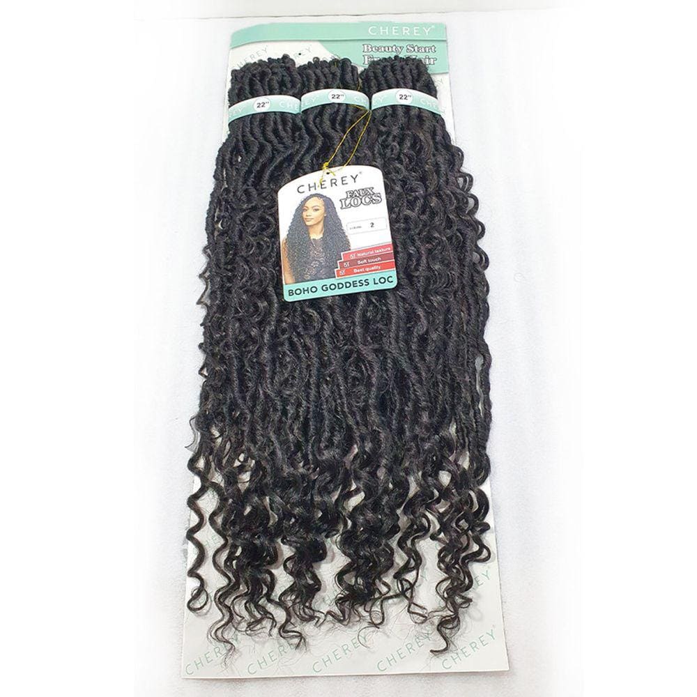 Cabelo Boho Goddess Loc Cherey Fibra Sintética 275g Para Crochet Braid