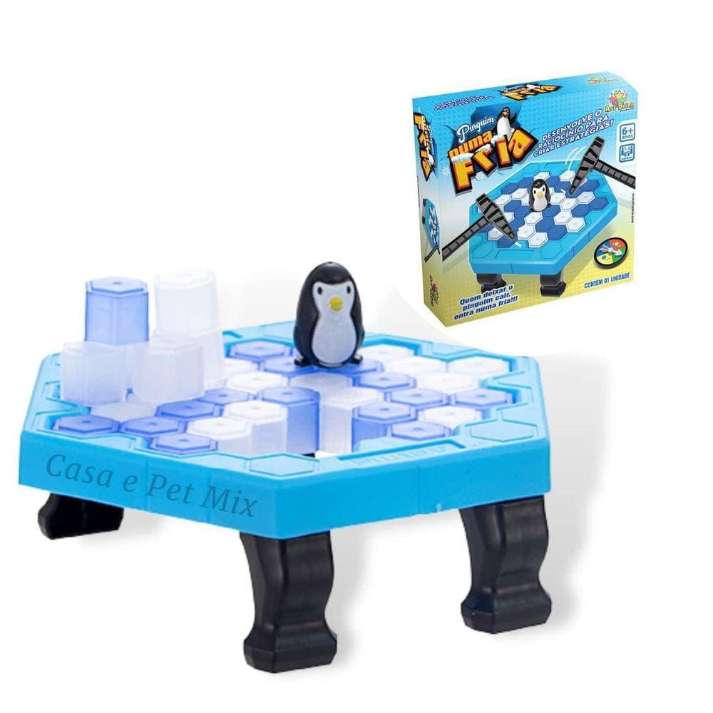 Kit Jogo Pinguim Quebra Gelo + Jogo Croc Croc Crocodilo Dentista