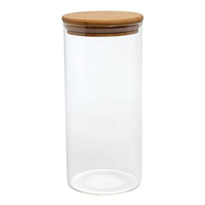 Pote Hermético Vidro Boro Com Tampa De Bambu 1,3 L Mimo Style