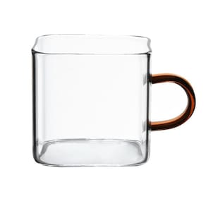 Caneca Quadrada Boro Com Alça Âmbar 130 Ml Mimo Style Tc22138
