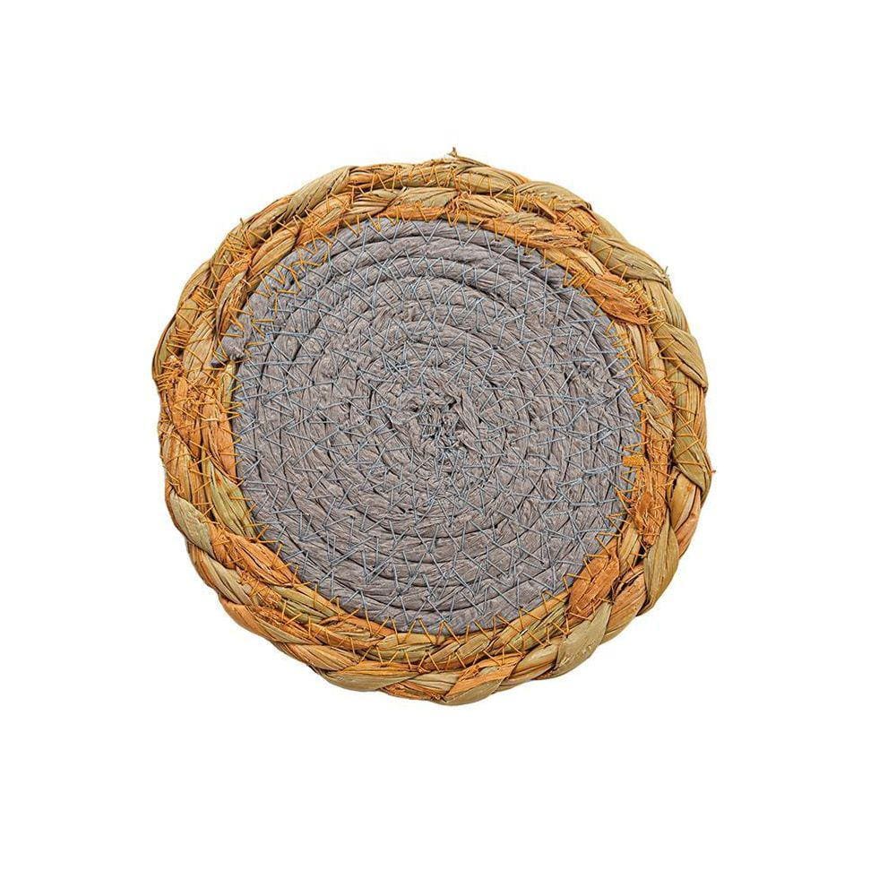 Jogo Americano 4 Lugares Chá/Café Fame Juta Cinza Mimo Style