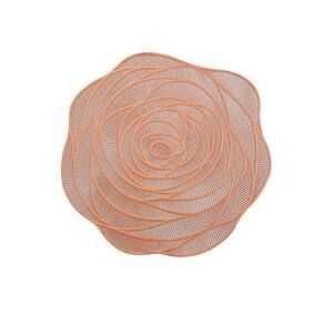 Jogo Americano 4 Lugares E Porta Copo Flor Bronze Mimo Style