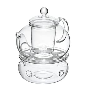 Jogo Chaleira E Rechaud Vidro Boro 750 Ml Mimo Style Vd22158