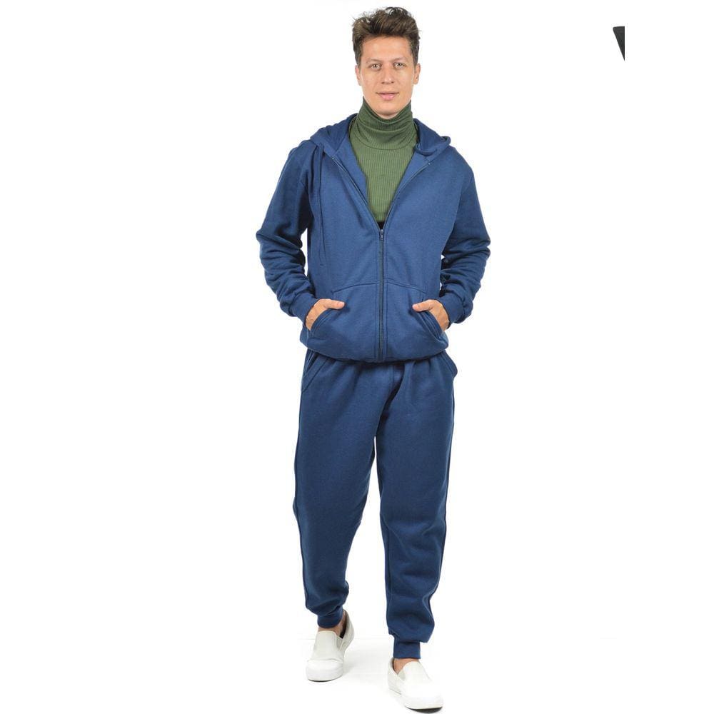 Conjunto moletom jaqueta jovem com capuz e calça com punho