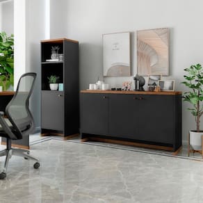 Conjunto Sala de Jantar 2 Peças - Aparador e Estante Berlin
