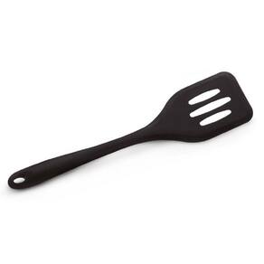 Espátula Vazada De Silicone Preta Ref Sn1738P
