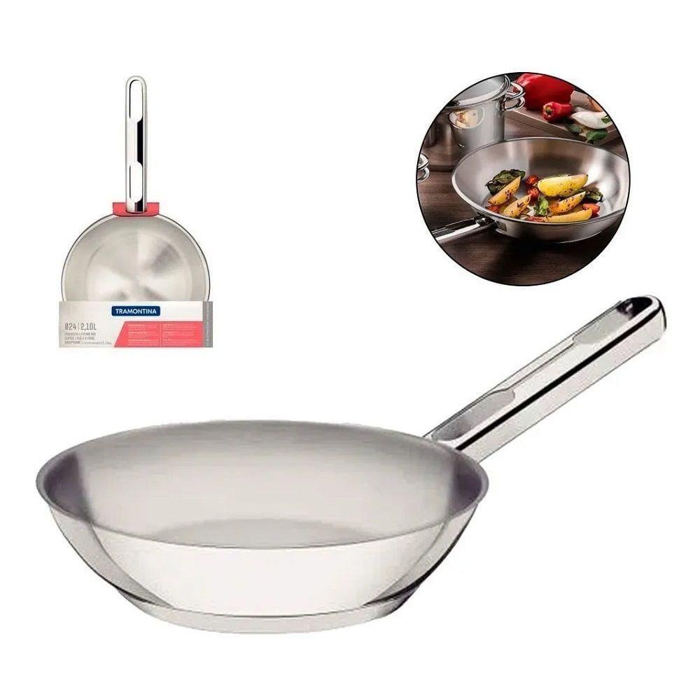 Frigideira Allegra 20Cm Em Aco Inox 1,30L