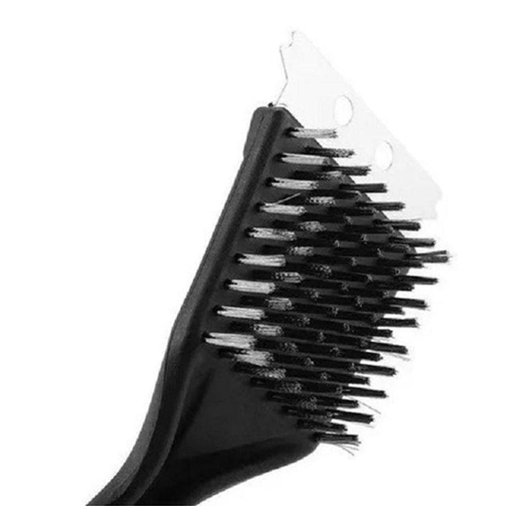 Escova Para Limpar Grelha Churrasqueira 2 Em 1 Com Espátula