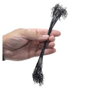 Kit 30 Leader Chicote Pesca Empate Girador + Snap N-9 Black