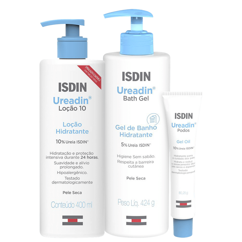 Isdin Ureadin Hidratação Pele Seca Kit (3 Produtos) Blz