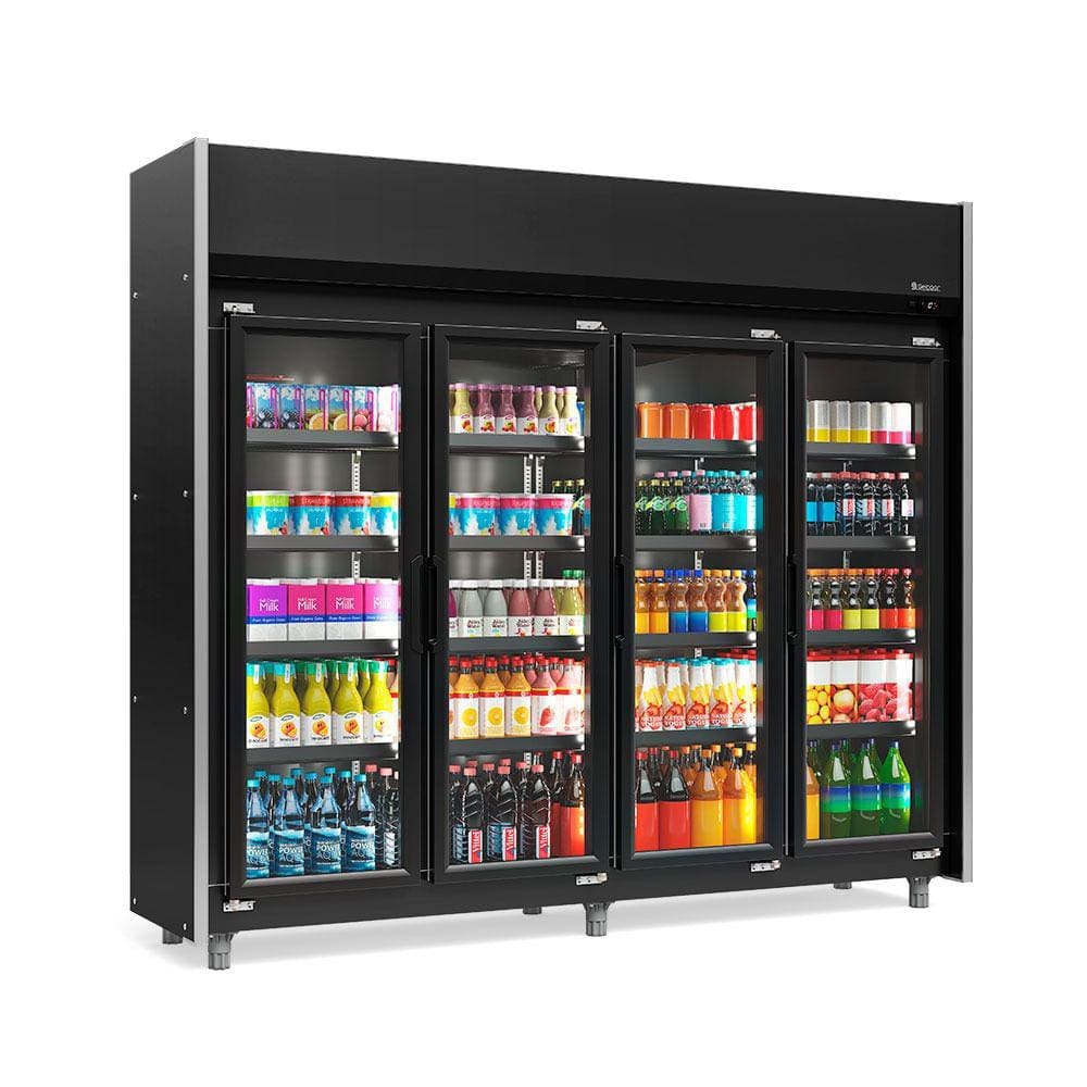 Expositor 4 Portas All Black GEAS4PLB Gelopar